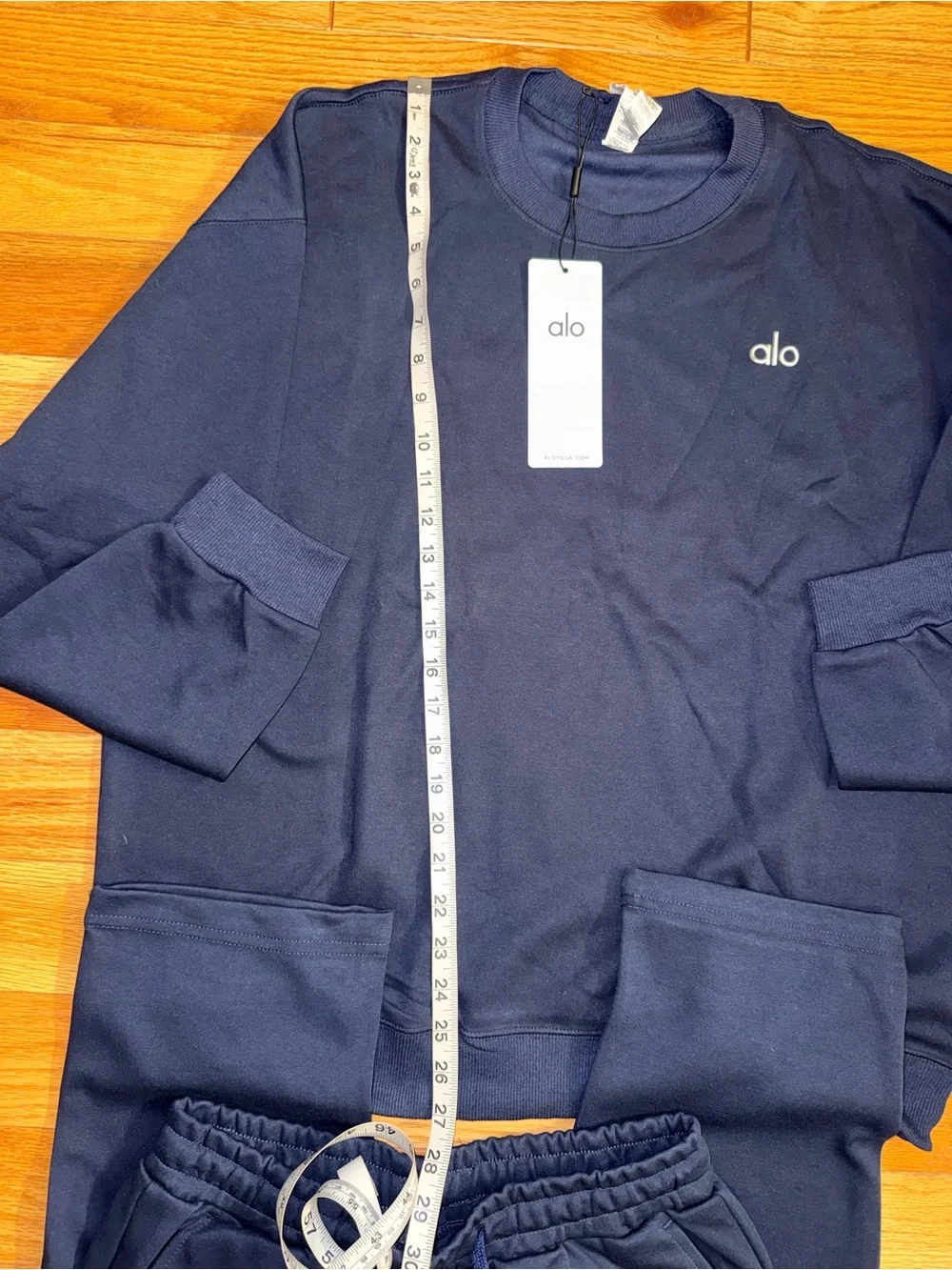 Size L Alo Navy Athletic Drawstring Pants